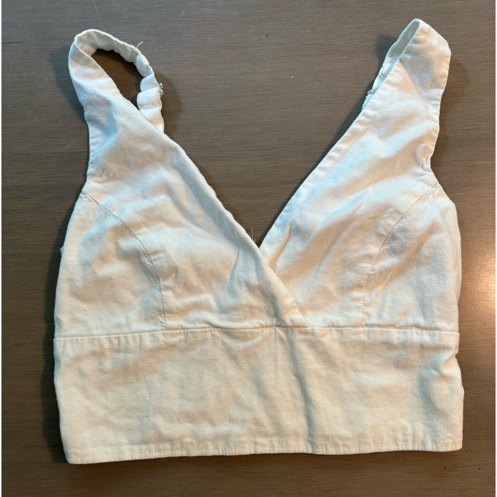 Brandy Melville linen crop top